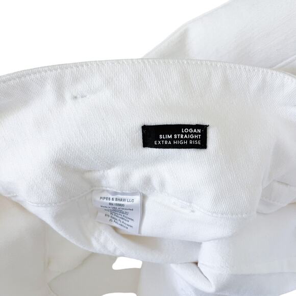 Veronica Beard Logan Slim Straight Jeans White - Picture 8 of 10